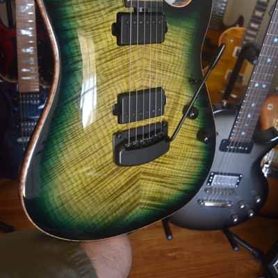 Ernie Ball Music Man Sabre, 2021, OHSC, Gorgeous flamed maple specimen image 13