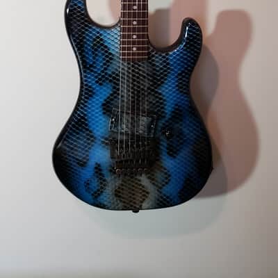 Kramer Baretta with Custom Paint and EMG 1986 Blue Snake image 25