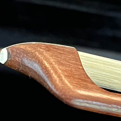 Antique vintage Conrad Gotz*** 3 star bow Violin Bow - grafted, repaired, and just a bit longer image 8