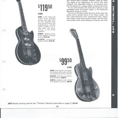Vintage 1960 Kay Guitar Catalog Brochure Full Line image 5