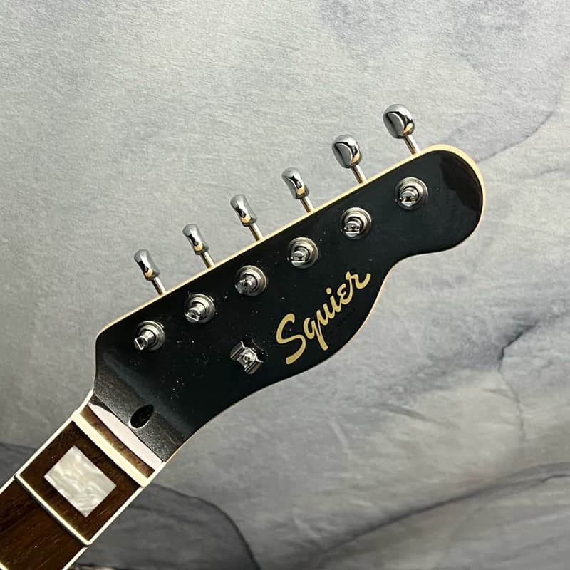 Squier Loaded Telecaster Neck with Block Inlays, Charcoal Frost Metallic Painted Headstock Face image 1