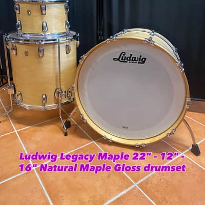 Ludwig Legacy Maple 22" - 12" - 16" 2010's - Natural Maple Gloss image 2