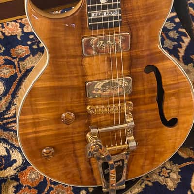 Framus AK74 Custom Shop Lefty  2007  Flame Koa Solid Top image 5