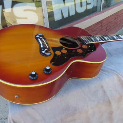 IBANEZ CONCORD 1975 SUNBURST 698-E J-200 JUMBO LAWSUIT PLAYER! image 2