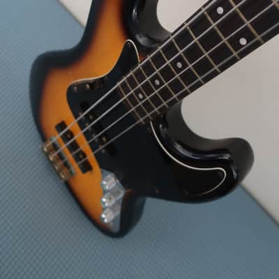 Vintage 1970s Hondo Deluxe Series 840 Top Of The Line Series Jazz Bass Big MIK Korea Sunburst Retro Relic Hi Quality Big Chunky U Neck 10 Pound Bass! Teisco Cort image 8