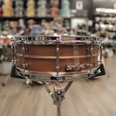 Ludwig 5x14" Raw Copperphonic Snare Drum with Tube Lugs LC661T image 4