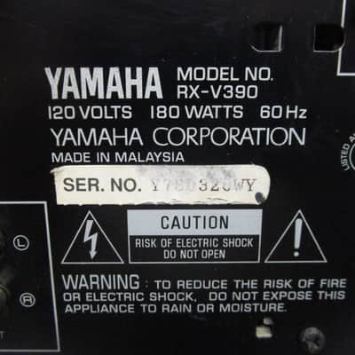 Yamaha RX-V390 Natural Sound Stereo Receiver image 9