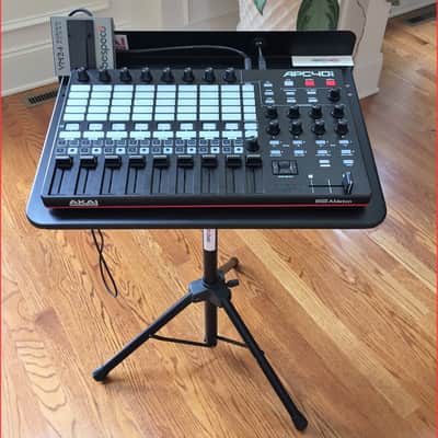 AKAI APC40 MK II, Ableton pad controller on stand,foot switch and USB extension image 1