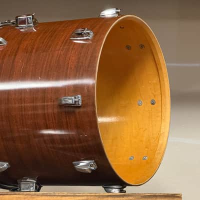 1970's Ludwig Mahogany Cortex Pro Beat 3-Ply Drum Kit 14x24 16x18 16x16 10x14 9x13 Maple image 24