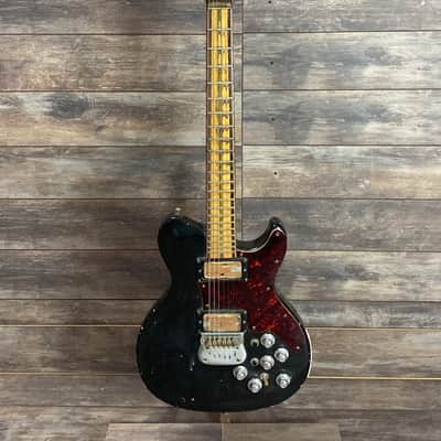 Mosrite Brass Rail The New 1976 Model Bicentennial Deluxe Black #17 Crazy Rare - Project Guitar image 1