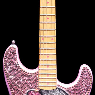 Swarovski® crystals | Fender Squier Hello Kitty Stratocaster - "Kitty White" | custom electric guitar image 7