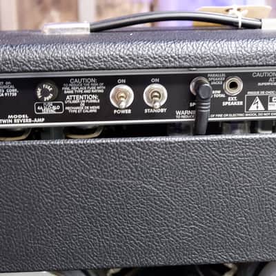 Fender '65 Twin Reverb Reissue 85-Watt 2x12" Guitar Combo 2008 - Black AC072543 with Footswitch image 17