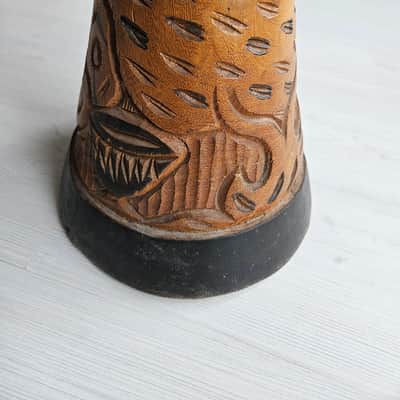 Djembe Original aus Guinea aus einem Stück Hartholz 60 x 34 cm image 4