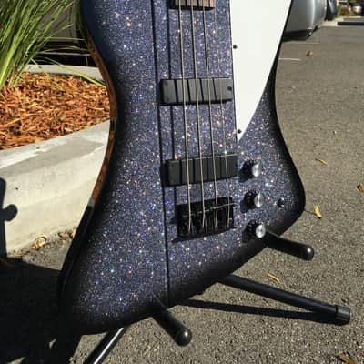 Bell & Hern Custom "Thunderdome" Set Neck 4 String Industrial Sparkle Bass - Heavy Sixx Vibes image 10