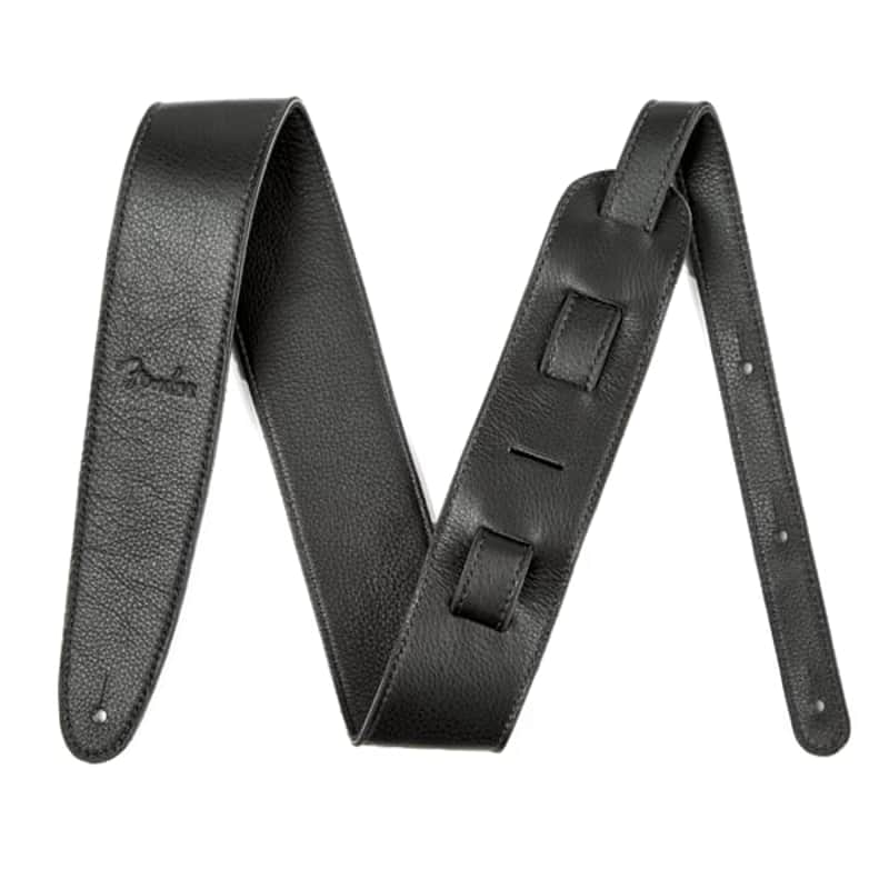 Fender® Artisan Crafted Leather Strap, 2.5" Black image 1