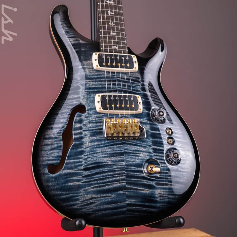 PRS 40th Anniversary Custom 24-08 Semi-Hollow Faded Whale Blue Smokeburst image 1