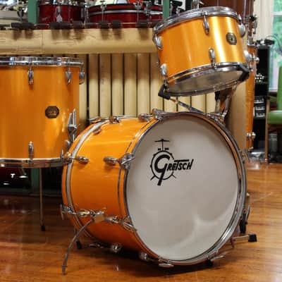 1970s Gretsch Progressive Jazz in Gold Nitron 14x18 14x14 8x12 image 1
