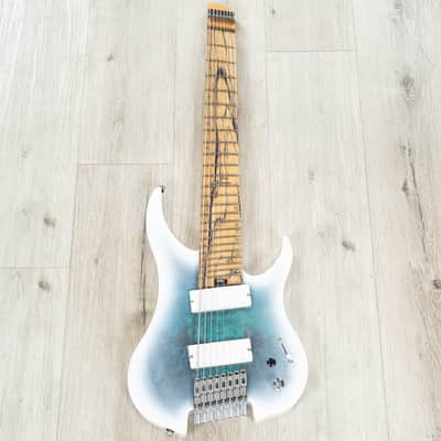 Mint Legator G8FOD Ghost Overdrive Headless Multi-Scale 8-String Guitar, Pale Moon Ebony, Arctic Blu image 3
