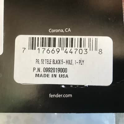 Real Life Relics Fender® Aged Black Bakelite Telecaster® Pickguard 1 Ply 5 Hole (Fender® SKU 0992019000)    [PGAE5] image 4