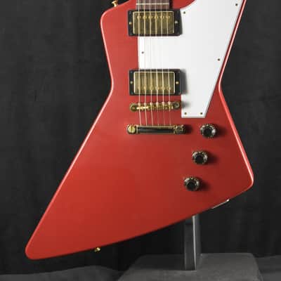 Gibson Custom Shop 1958 Korina Explorer VOS Cardinal Red Gold Hardware image 1