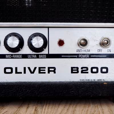 1971 Oliver B200 Duoflex Vintage Bass Amp Head 7027 Ampeg USA, Powerflex image 5