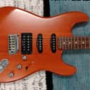 Squier Deluxe Series Mahogany Stain Trans Fat Stratocaster HSS Standard Series (CLEAN - FREE Gig Bag) 2005 - 2006 - Walnut Satin