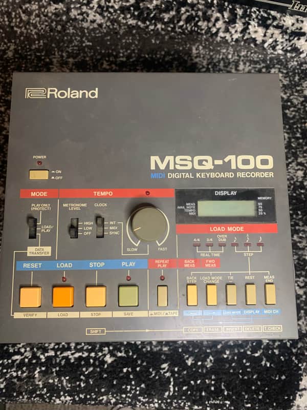 Roland MSQ-100 MIDI Digital Keyboard Recorder with DIN SYNC Mid-1980's - Gray Metal imagen 1