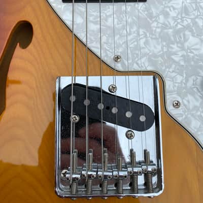 1995 MIJ Fernandes Thinline Telecaster - Sunburst w/AGi Lace TransSensor Humbucker image 2