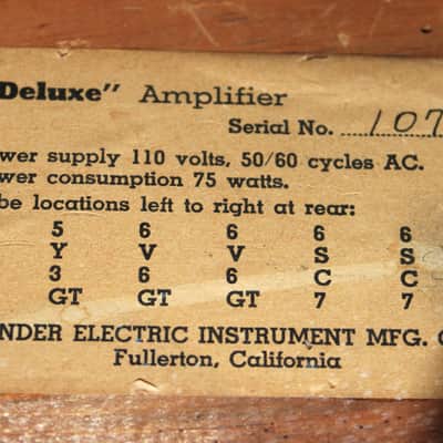 1950 Fender - Deluxe Wide Panel Tweed Amp image 9
