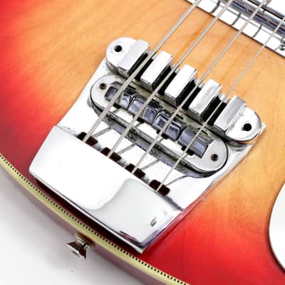 Vintage Ibanez Ric Style 4001 Copy Lawsuit Electric Bass Guitar in Fireglo image 12