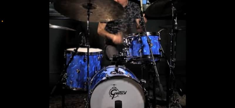 Gretsch Catalina Club 4 Piece Shell Pack (18/12/14/14SN) Blue Satin Flame image 1