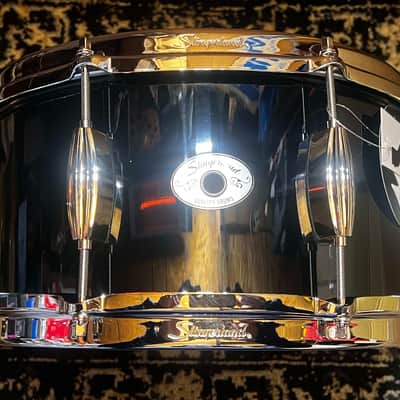 Slingerland 6.5" x 14" Studio King Snare Drum - Del Norte Black Lacquer image 1