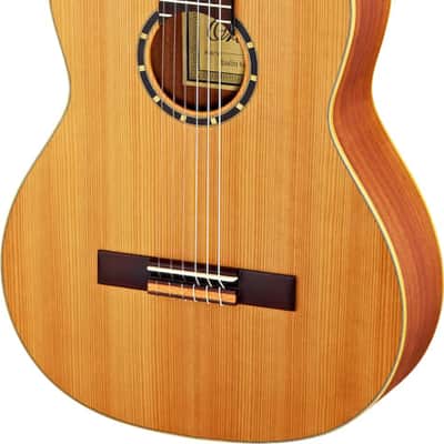 Ortega Guitars R131L Family Series Pro Left Handed Nylon Classical 6-String Guitar w/ Free Bag, Solid Canadian Western Red Cedar Top and Mahogany Body, Natural Satin Finish image 1