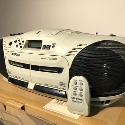 Califone 2455AV Boombox CD Player Cassette Deck Dubbing Portable Audio Speakers image 4
