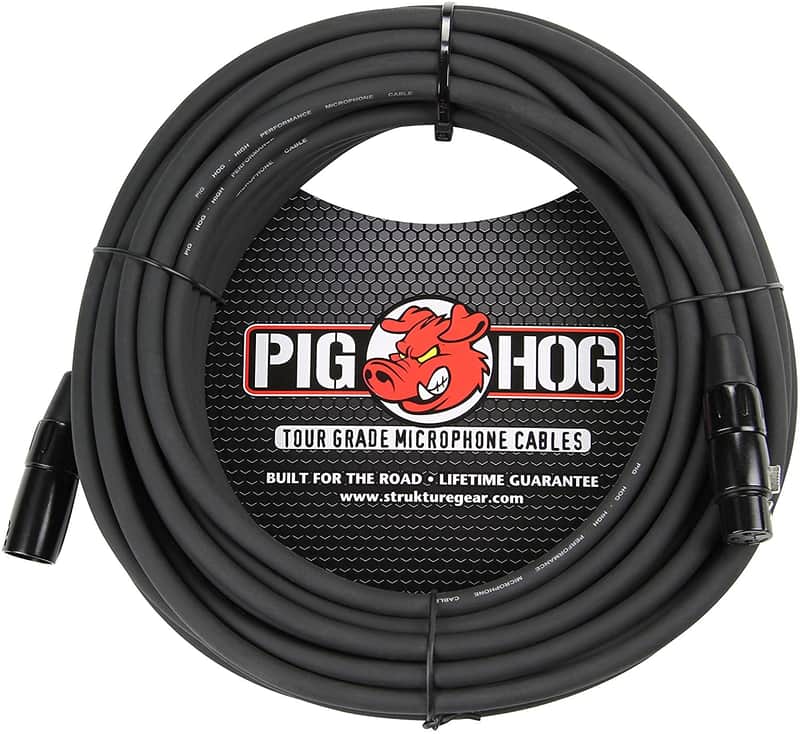 Pig Hog PHM50 8mm Microphone Cable, 50ft XLR image 1