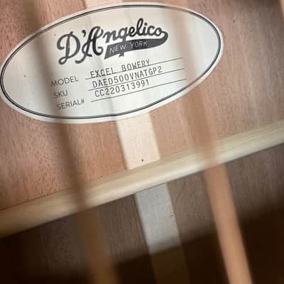 New D'Angelico Excel Bowery Vintage Natural, With Gigbag, Support Indie Music Shops, Buy Here image 15