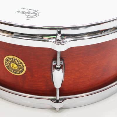 Gretsch USA Custom 5.5" x 14" 8-Lug Snare Drum w/ VIDEO! Satin Burnt Orange Double 45 Edges image 6