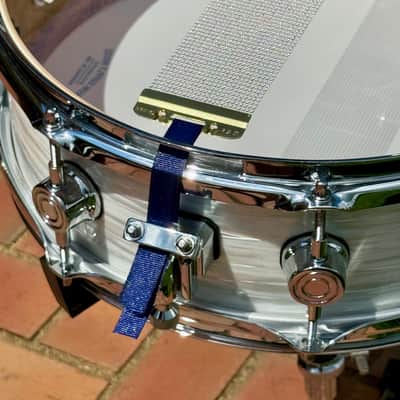 Custom Built Maple 14 x 4 Inch Snare Drum White Oyster Maple Snare Drum 2025 - White Oyster Wrap image 18