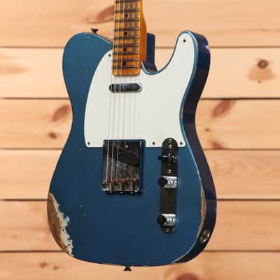 Fender Custom Shop Limited 1958 Telecaster Heavy Relic - Aged Lake Placid Blue-CZ570453 image 3