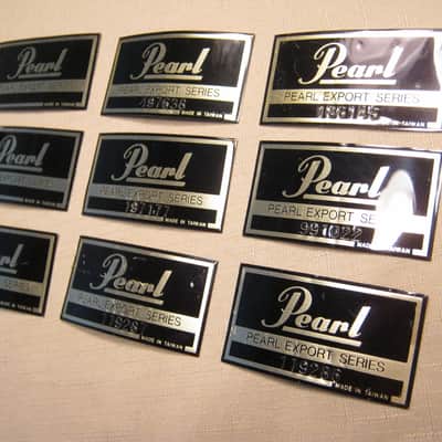 Pearl Export Badges for Tom Snare Bass Drum Set of 9 Lot 76-36 image 2