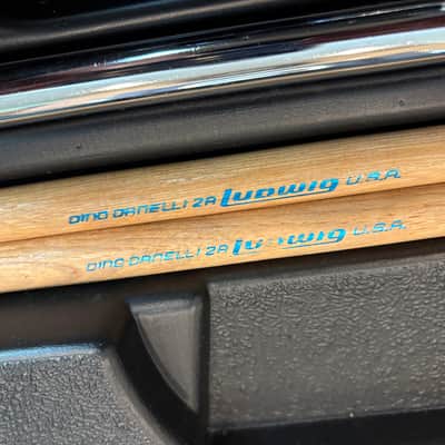 One of a Kind NOS Ludwig No. 404 Acrolite 5x14" 8-Lug Aluminum Snare Drum with Pointed Blue/Olive Badge Early 70s image 21