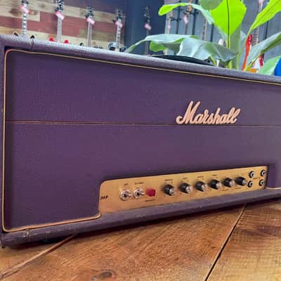 Marshall JMP 1959 Super Lead 2-Channel 100-Watt Guitar Amp Head 1973 Factory Purple Signed by Jim Marshall image 2
