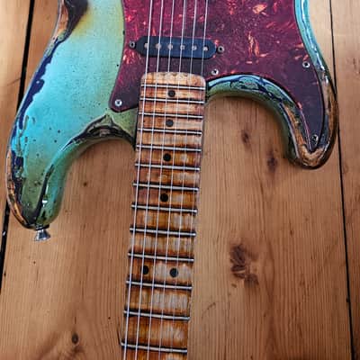 Fender Stratocaster Surf Green Heavy age relic image 8