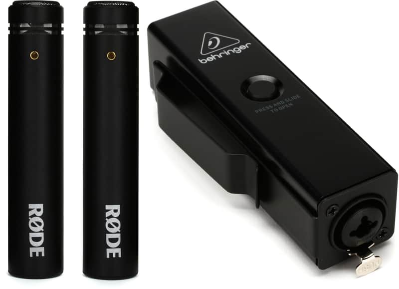 Rode M5 Small-diaphragm Condenser Microphone - Matched Pair Bundle with Behringer P2 Ultra-Compact Personal In-Ear Monitor Amplifier image 1