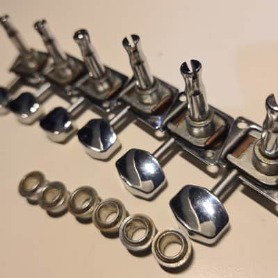 Vintage Fender F Tuners Set 1970s - Nickel image 3