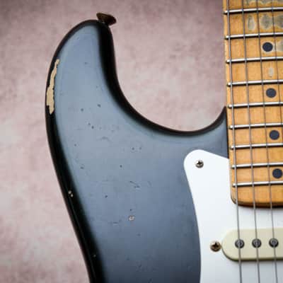 FENDER USA CS Mastertbuilt 56' Reissue Active Stratocaster Relic * Todd Krause "Faded British Racing Green" (2022) image 8