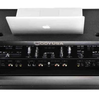 Odyssey FZGSDDJREV7WBL Glide Style Flight Case for Pioneer DDJ-REV7 Controller with Wheels and Laptop Platform - Black image 3