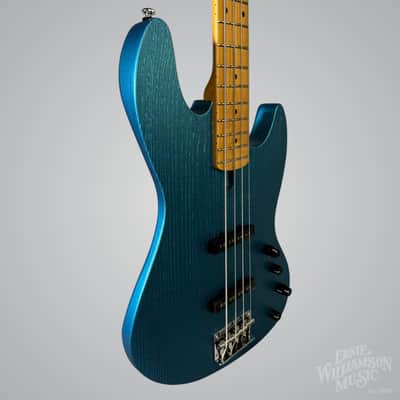 Sire Marcus Miller V6-4 String Bass Guitar, Maple Fingerboard, Ocean Turquoise Blue image 3