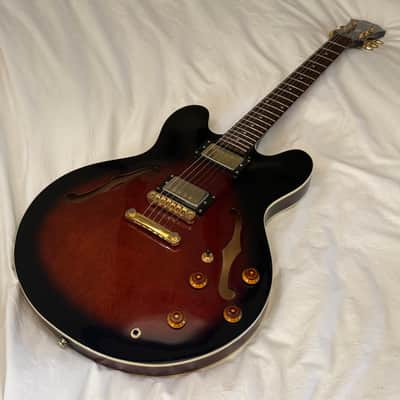 Vintage 1998 Epiphone Dot Deluxe - Made in Korea (MIK) - Cinnamon Burst (VSB) - Free Pro Setup image 13