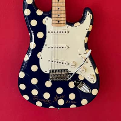 Signed by Buddy - Fender Buddy Guy Artist Series Signature Stratocaster - Blue with White Polka Dots image 1